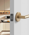 2 Piece Deadbolt Strike Plate Set With Large Hole, Round Corner 1 Inch By 2 And A Quarter Inch Stainless Steel Door Back Plate In Black