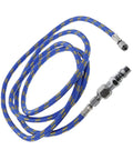 Badass Braided Air Hose Adapter Connector Fitting Fits Spray Gun Tool Kit Flexible PE Material Extension Link 1 8 Meters Length For Air Compressor System Totally Tough Build For Contractors Or Diy Guys Want Pro Flow No Leaks While Painting Walls braided blue hose with metal threaded fittings