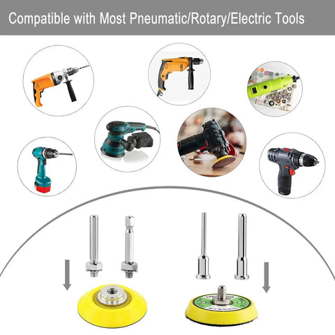 2 Inch Sanding Discs Kit With 240 Pcs Assorted Grit 80 To 5000 Silicon Carbide Hook And Loop Sandpaper with compatible tools