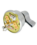 Rotary Switch SW710 50 Amp 12V Forward Reverse 3 Position ON-OFF-ON for dump trucks and trailers, silver, screw terminal view