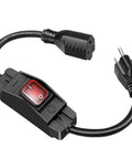 Outdoor Extension Cord With On Off Waterproof Switch 15A 125V Grounded 3 Prong Plug Tough As Nails Heavy Duty 1875W