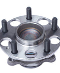 Rear Wheel Bearing And Hub Assembly For Honda Civic 2006 2011 Dx Lx Si Ex Gx And Acura CSX 2006 2011 OEM Grade 5 Lug With ABS Bolt In Replacement For A Smooth Quiet Ride showing front view with lug nuts.