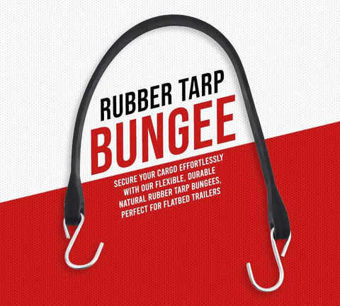 50 Pack 31 Inch Natural Rubber Tarp Bungee Straps With Crimped S Hooks Made From Galvanized Steel Heavy Duty Tie Down Cords