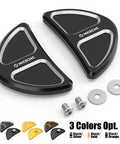 Black Batwing Fairing Rearview Mirror Hole Plug Inserts And Screws For Harley Street Glide FLHX 2014-2023, anodized finish