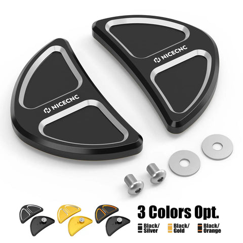 Black Batwing Fairing Rearview Mirror Hole Plug Inserts And Screws For Harley Street Glide FLHX 2014-2023, anodized finish