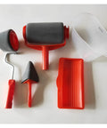 Straight Up Real Deal DIY Paint Roller Brush Kit With Anti Drip Flocked Edge Painter showing various rollers and tray.