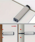 Slick Magnetic Latches 4 To 10 Piece Set In 304 Stainless Steel For Handle Free Cabinets with Closed and Open Position Illustration