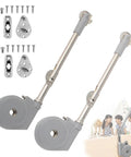 Two Pack Toy Box Hinges With Soft Close And 105 Degree Lid Stay Tension Adjustable Slow Down Chest Hinges For Toy Boxes