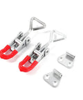 2 Pack Adjustable Draw Latch Set Spring Loaded Toggle Lock With Anti Metal For Boxes Cases Chests Cabinets Drawers And Closets