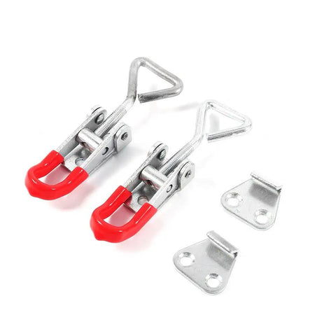 2 Pack Adjustable Draw Latch Set Spring Loaded Toggle Lock With Anti Metal For Boxes Cases Chests Cabinets Drawers And Closets