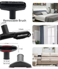 9 Pcs Vacuum Attachments Kit For One And One Quarter Inch And One And Three Eighths Inch Vacuum Hoses removable brush