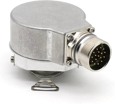 Optical Rotary Encoder For Industrial Motion Control With Precise Position Feedback For Automation Axes Gantries And Motorized Stages Pro Grade Reliability 425 512 27S17 E0 1353131 01 Clean Transitions And Reliable Counting, silver metal housing with connector
