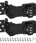 Heavy Duty Password Rotary Hasp Locks 2 Pack Made From Solid 304 Stainless Steel built tough for secure garden gates and sheds.
