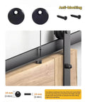 Close-up of installed Heavy Duty Sliding Door Track Kit With Carbon Steel Rail, showcasing nylon rollers and anti-block components.