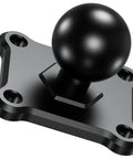 Heavy Duty One Inch Class B Hitch Ball Mount Base With Slick Tpu Tube And Built Like A Tank 6061 Amps Square Plate side view showing ball and mounting base.