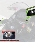 3 Pack Universal Motorcycle Mirror Hole Plugs M10 Thread Tough As Nails Aluminum Handlebar End Caps For Custom Biker Rides And Dope Custom Looks In Matte Black on a motorcycle handlebar.