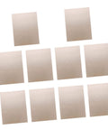 10 beige mica plates arranged in a grid, size 150x120mm, for microwave heat insulation and fireproof sheets in busy kitchens.