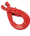 Red G80 Alloy Steel Fork Slide Hook 2 Ton Load Bearing for Heavy Duty Factory Lifts Port Transportation and Safety Chain Handling