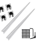 SBR20 linear rail kit for CNC machines including 2 rails and 4 bearing blocks with screws and hex key for precision motion control