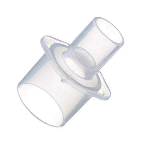 Universal CPAP BiPAP Tubing Adapters 4 Pack Set With 22MM To 22MM, 22MM Male To 15MM Female, 15MM Outer To 22MM Outer With 15MM Inner, And 22MM Outer To 22MM Outer With 15MM Inner, Works With Most Machines And Cleaners, clear plastic adapter