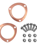 Heavy Duty 3 Inch Copper Exhaust Flange Collector Gasket Kit With 6 Pcs M10 304 Stainless Steel Bolts And Nuts for SBC BBC Chevy
