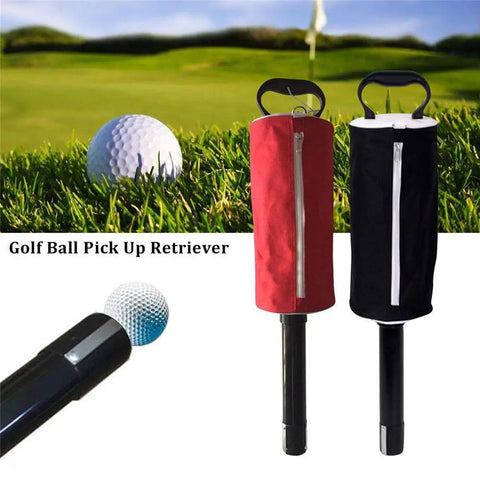 Portable Golf Ball Retriever With Pocket Shag Bag And Handle Frame Detachable Shaft For Easy Storage Water Resistant Bag Holds Up To 60 Balls