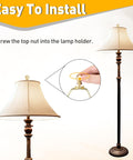 Brass Ball Lamp Finials Set Of 2 1 Inch Tall Lamp Cap Knobs with Screws on floor lamp, easy installation guide