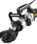 VEVOR Hydraulic Electric Rebar Bender 1.5 KW Handheld Bending Machine Pure Copper Motor side view with clamp and handle