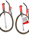 Heavy Duty Battery Operated Electric Chemical Transfer Pump With Adjustable Telescopic Suction Tube For Three To Twenty Gallon Drums Gas Cans And Pails Swivel Spout No Stress Duo Pack, featuring two pumps and 10 ft hose.