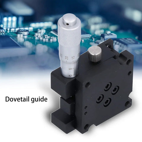 Rotary Positioning Stage 40x40mm Aluminum Alloy Plus Minus 10 Degree FineTune Rotation Table with micrometer and dovetail guide