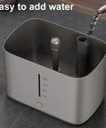 Slick Desktop Electric Glass Rinser With Hella Strong Jets For Spotless Tea Cups And Glasses No Plumbing Required showing water filling.