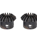 Tapered Bevel Pinion Gear With 12mm Hole Diameter, 45 Steel, 1.5 Module, 16 Teeth, Pack Of 2 shown side by side