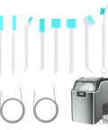 Ice Maker Cleaning Brush Kit For Countertop Machines No Fuss Deep Clean With 2 Extra Long Pipe Cleaners And 8 Small Crevice Brushes
