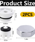 Two Pack Vacuum Breaker Repair Kit For Outside Faucets, Stainless Steel Anti Siphon Frost Free Sillcock Valves Replacement, components size chart