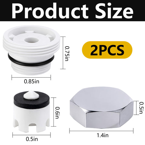 Two Pack Vacuum Breaker Repair Kit For Outside Faucets, Stainless Steel Anti Siphon Frost Free Sillcock Valves Replacement, components size chart