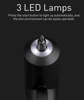 Cordless Screwdriver With USB C Charging, 3.6V 2000mAh Battery, Easy One Piece Body showing 3 LED lamps