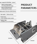 Automatic Desktop Paging Machine And Inkjet Printing Feeder For Bags Cards Cartons High Speed 60W Motor adjustable width, detailed view of product parameters.