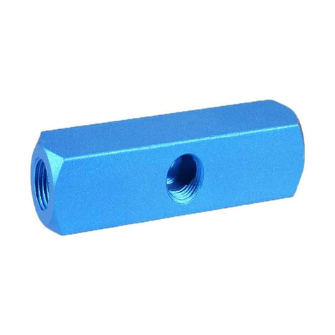 Two Way Five Port Aluminum Pneumatic Manifold Block Splitter Inline Fittings For Air Compressors And Portable Air Tanks Easy Install