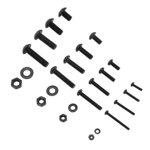 1220 Pcs Screw Nut Washer Kit In Carbon Steel M2 M3 M4 M5 With 8 12 16 20mm Screws Half Round Head Hex Socket Nuts Washers