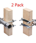 Two Pack M10 U-Bolt Clamp Set For 2 Inch Tubes 5-1/2 Inch Long Round Bend U-Bolts That Fit 2 Inch OD Tubing Electro Galvanized