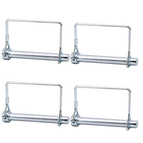 Eight Pack 3 Eighths Inch By 4 Inch Trailer Coupler Pins Heavy Duty Wire Lock Pins For Towing Hitch Secure PTO Shaft Locking Pin