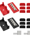 Tough As Nails 300A Power Distribution Block Waterproof Bus Bar Box With Four M8 Terminal Studs components and screws.
