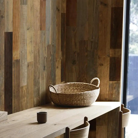 Real Reclaimed Barn Wood Peel And Stick Wall Planks With Self Adhesive Backing For Rustic Shiplap Panels finishing an accent wall
