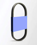 Replacement V Belt 0.44 Inch Wide 30.57 Inch Long For Lawn Mowers Tractors And Industrial Equipment shown standing upright