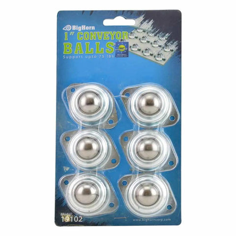 Heavy Duty 1 Inch Conveyor Roller Ball Transfer Bearings With 360 Degree Rotation Built Tough As A True Workhorse For Warehouse Carton Rolling Platforms And Roller Tables Delivers A Smooth Rollout And Rock Solid Reliability Per Set Of Six
