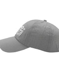 Men's Dope Breathable Light Gray Tennis Cap, Lightweight Adjustable Baseball Hat side view