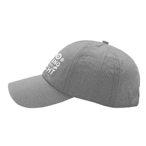 Men's Dope Breathable Light Gray Tennis Cap, Lightweight Adjustable Baseball Hat side view