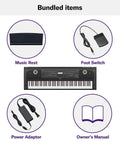 DGX-670B 88 Key Weighted Digital Piano With CFX Grand Piano Sound And Acoustic Touch Action, Sustain Foot Switch, Music Rest
