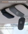 Keep Your Dash Clean With This Beefy Magnetic Leather Sunglass Holder Snapping Tight On Visors Grabbing Shades Cards And Cash Secure So Your Ride Stays Fresh Forever. Magnetic leather holder secured on car visor.