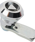 Mini Triangular Cylinder Cam Lock With Key, durable metal housing, close-up view